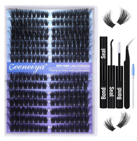 Kit d'Extensions de Cils Geeneiya 252pcs vue avant