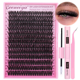 Kit d'extensions de cils Geeneiya avec 280 cils clusters