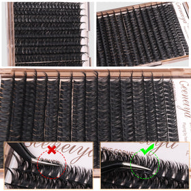 Kit d'extensions de cils Geeneiya présenté sur une table