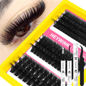 Kit d'extensions de cils HEYWINK avec clusters 100D, 150D et 200D