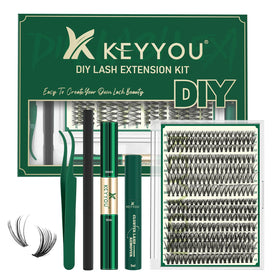 Kit d'extensions de cils KEYYOU avec 300 pièces et outils inclus
