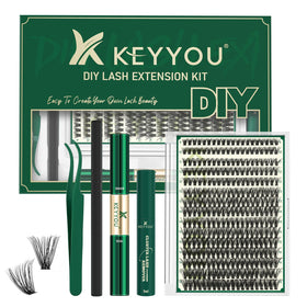 Kit d'extensions de cils KEYYOU avec 300 pièces et outils inclus