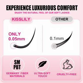 Kit d'extensions de cils Kisslily avec accessoires
