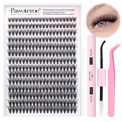 Kit d'Extensions de Cils Pawotence 280pcs vue avant
