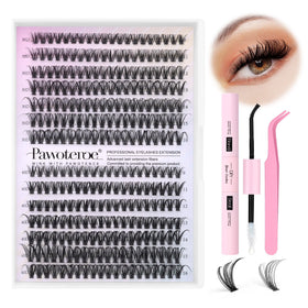 Kit d'Extensions de Cils Pawotence avec 280 cils en clusters