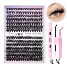Kit d'extensions de cils Pawotence avec 280 cils et accessoires