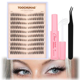 Kit d'extensions de cils TOOCHUNAG 180pcs avec colle transparente