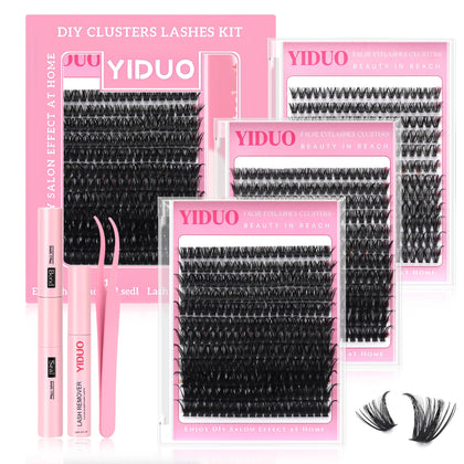 Kit d'extensions de cils YIDUO 720Pcs avec trois styles différents