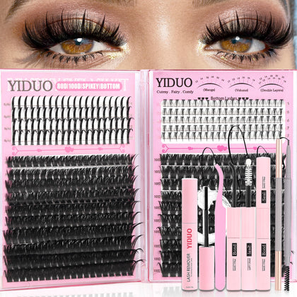 Kit d'extensions de cils YIDUO avec 540 pièces et accessoires