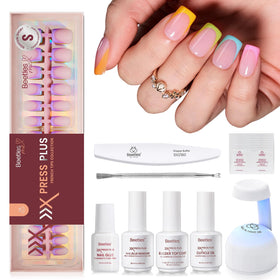 Kit d'ongles à coller Beetles avec ongles courts et lampe