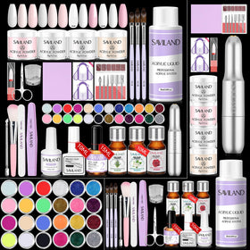 Kit d'ongles acryliques SAVILAND avec perceuse et accessoires