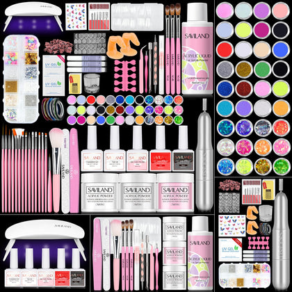 Kit d'ongles acryliques SAVILAND avec tous les outils nécessaires