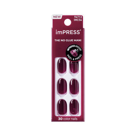 Kit d'ongles press-on imPRESS avec 30 ongles rouges