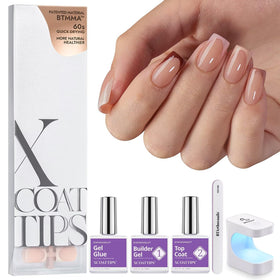 Kit d'Ongles Pressés BTARTBOXNAILS XCOATTIPS Teinte Peau M, vue avant