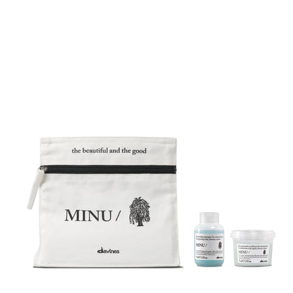 Kit Davines MINU comprenant shampoing et après-shampoing pour cheveux colorés