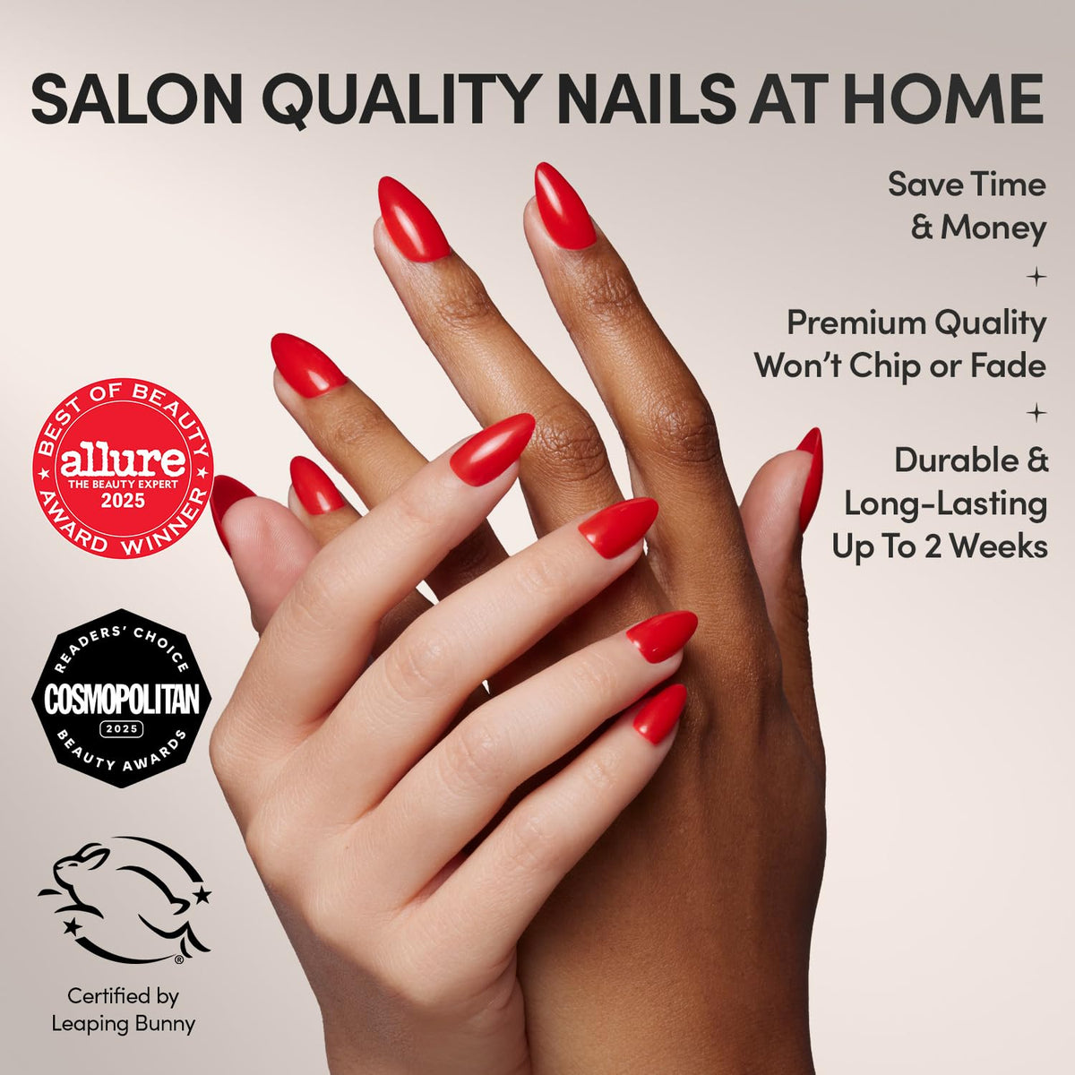 Kit de 30 pièces de faux ongles Glamnetic avec accessoires