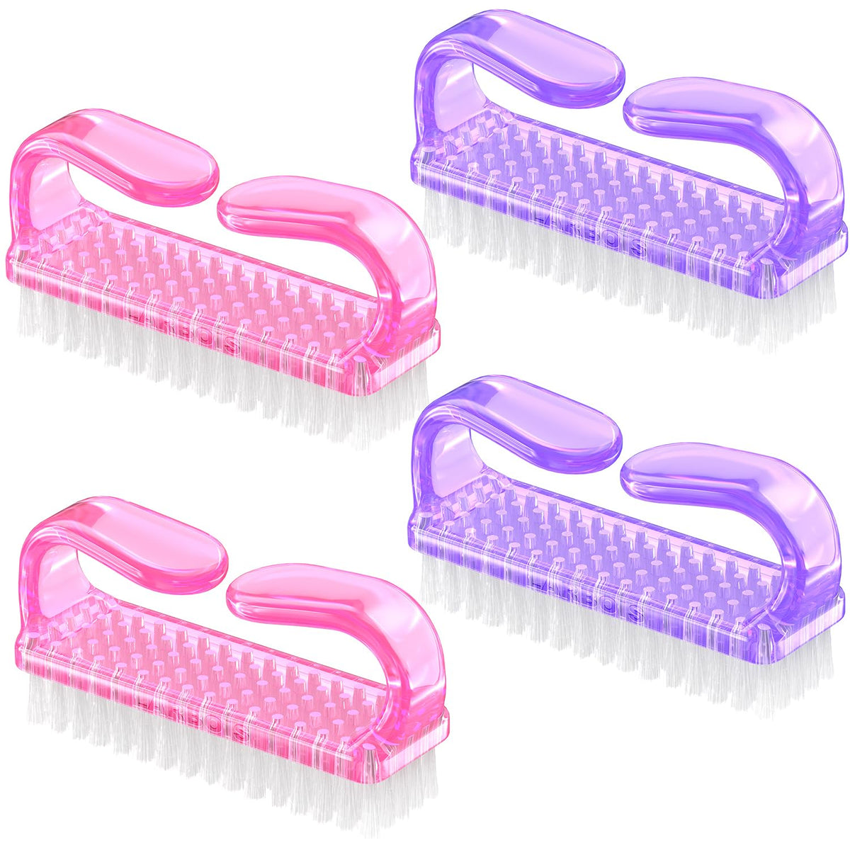 Kit de 4 brosses à ongles Larbois avec poignées ergonomiques