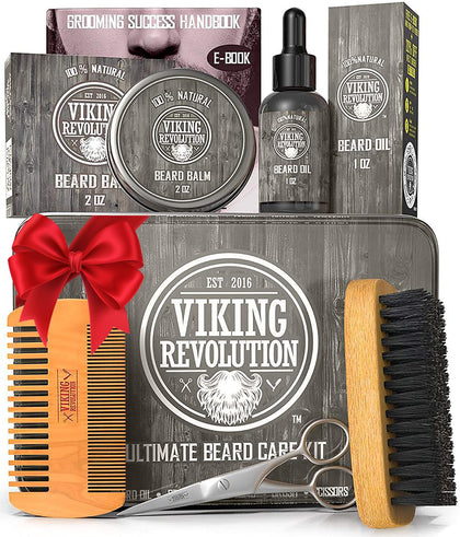 Kit de barbe Viking Revolution 5 pièces avec boîte métallique