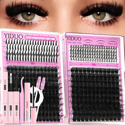 Kit de cils 3D YIDUO avec 420 clusters et accessoires
