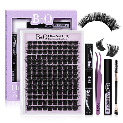 Kit de cils B&Qaugen avec clusters de cils ultra-doux