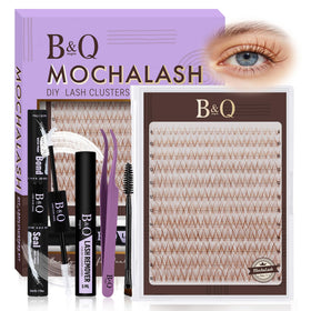 Kit de cils B&Qaugen Brown Mochalash avec cils bruns naturels