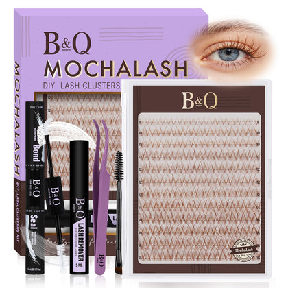 Kit de cils B&Qaugen Brown Mochalash avec cils bruns naturels