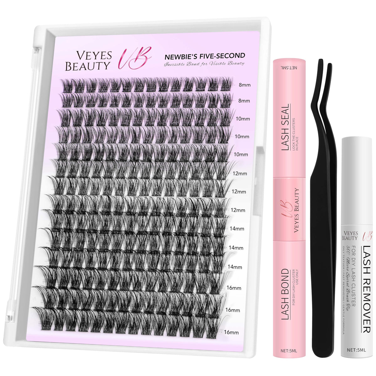 Kit de cils Boldeye de VEYESBEAUTY avec plusieurs clusters