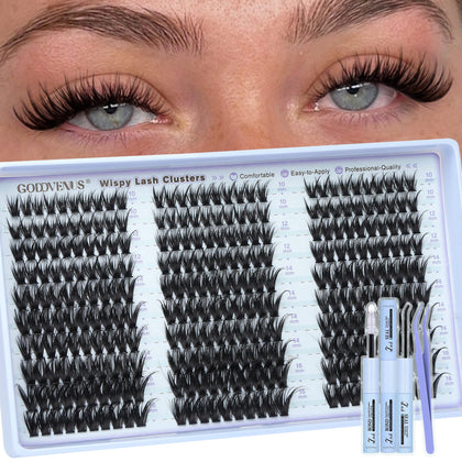 Kit de cils clusters Goddvenus 300 pcs vue de face