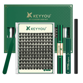 Kit de cils clusters KEYYOU 144pcs avec outils inclus