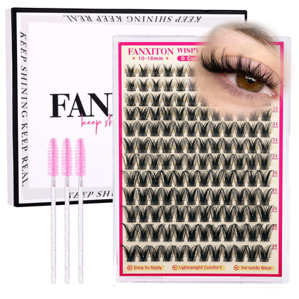 Kit de cils éclaircis FANXITON 168 pcs avec différentes longueurs de cils