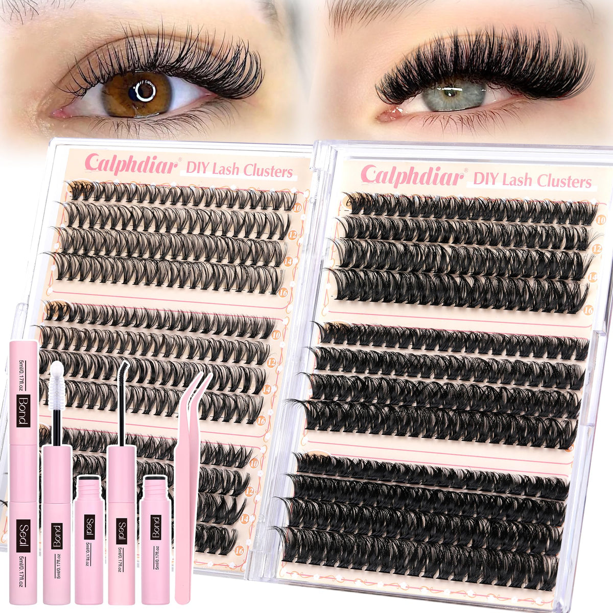 Kit de cils en fleurs calphdiar contenant 474 cils individuels