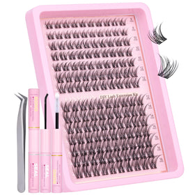 Kit de cils en grappes FANXITON avec 140 grappes de cils