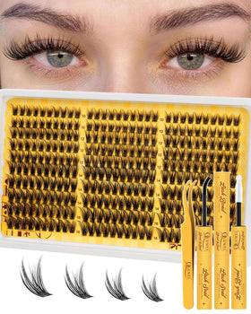 Kit de Cils en Grappes QUEWEL 300PCS C Curl vue avant