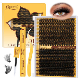 Kit de cils en grappes QUEWEL avec 320 pièces et accessoires