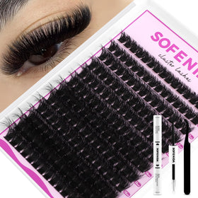 Kit de cils épais SOFENIDA 100D avec cils de 10-18mm