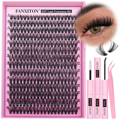 Kit de cils FANXITON 40D D Curl avec accessoires inclus