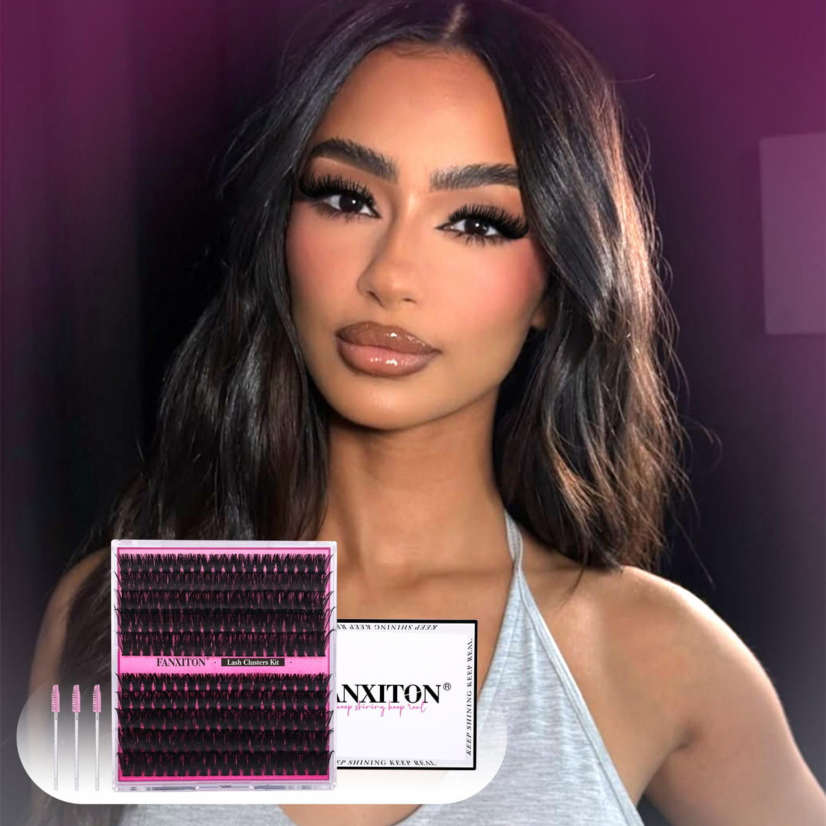 Kit de cils FANXITON avec variétés de longueurs de 10 à 16 mm
