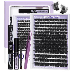 Kit de cils fluffy 3D B&Qaugen avec outils inclus