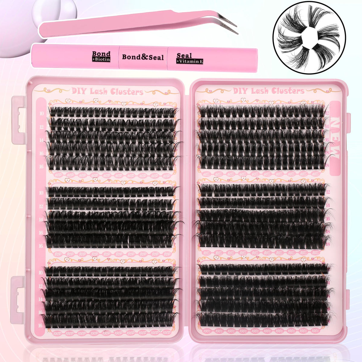 Kit de cils Gmagictobo contenant 590 échantillons de cils