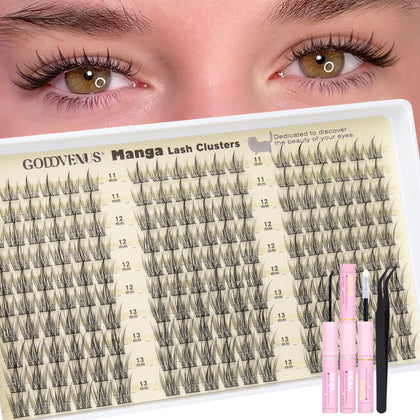 Kit de cils Goddvenus avec clusters en fibre naturelle