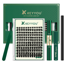 Kit de cils KEYYOU avec 144 clusters et outils inclus