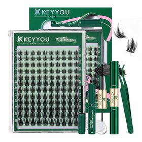 Kit de cils Manga KEYYOU avec 120 clusters de cils individuels