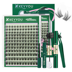 Kit de Cils Manga KEYYOU avec 144pcs de cils en différentes longueurs