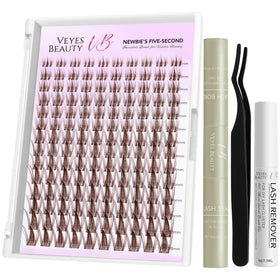 Kit de cils Manga Marron VEYESBEAUTY vue de face