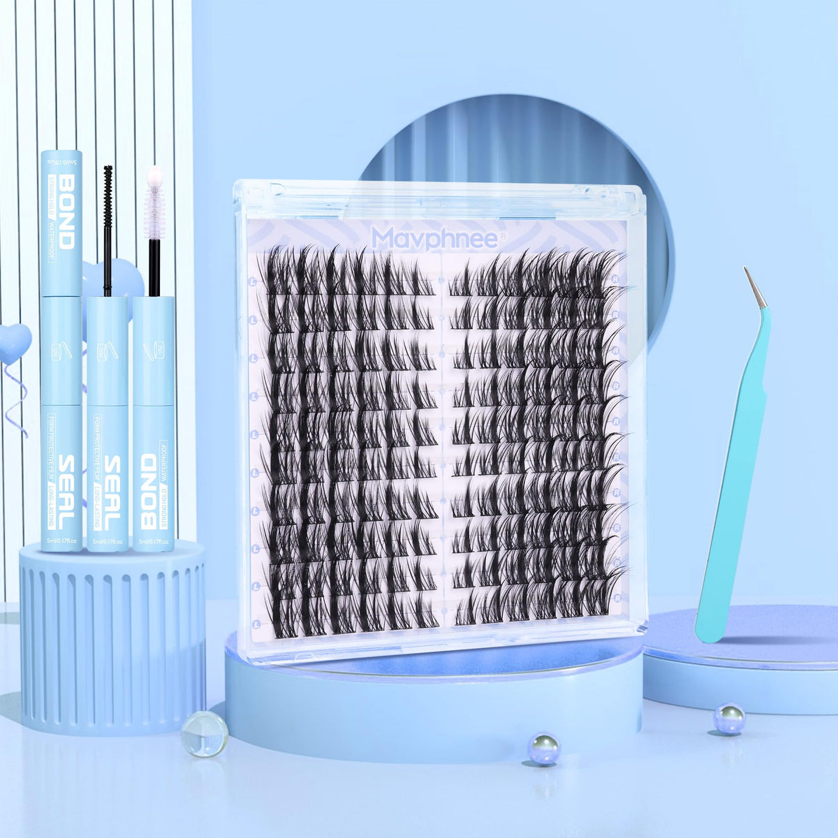 Kit de cils Mavphnee sur un fond neutre