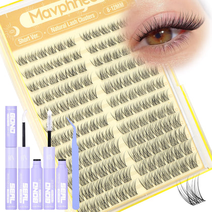 Kit de cils naturels Mavphnee 8-12MM avec accessoires