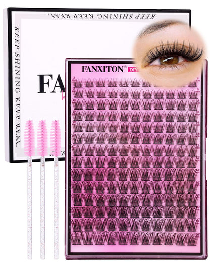 Kit de Cils Naturels Wispy FANXITON vue avant avec 154 pcs
