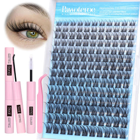 Kit de cils Pawotence avec 154 clusters de 8-16mm