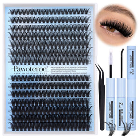 Kit de cils Pawotence avec 280pcs de clusters de 10 à 18mm