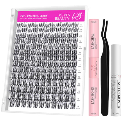 Kit de cils VEYESBEAUTY avec plusieurs longueurs de cils flottants